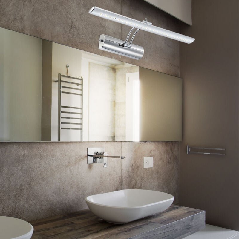 Led Wand Leuchte Lampe Metall Chrom Spot Beweglich Schalter Wohn Schlaf Zimmer