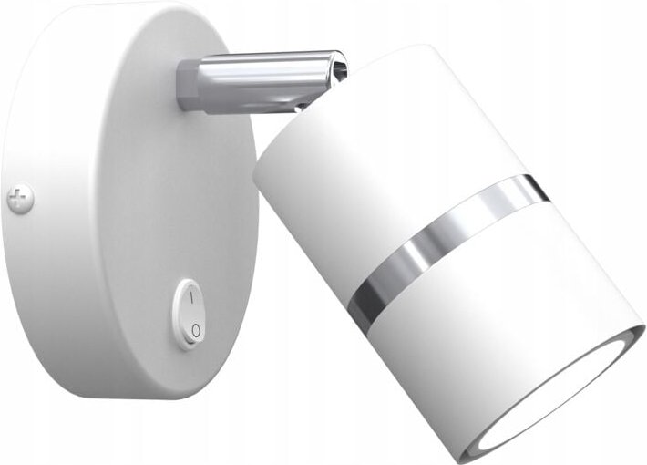 Frei. Verstellbare Wandleuchte mit Schalter Ewilight Tube 1xGu10 weiß chrom