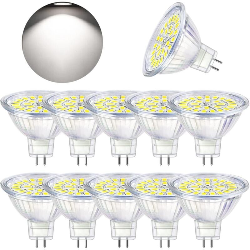 Thumbnail - Tigrezy - LED-Glühbirne GU5.3, Kaltweiß 6000 k, MR16 led 12 v, 5 w, entspricht 50 w Halogen, nicht dimmbare LED-Spot-Glü...