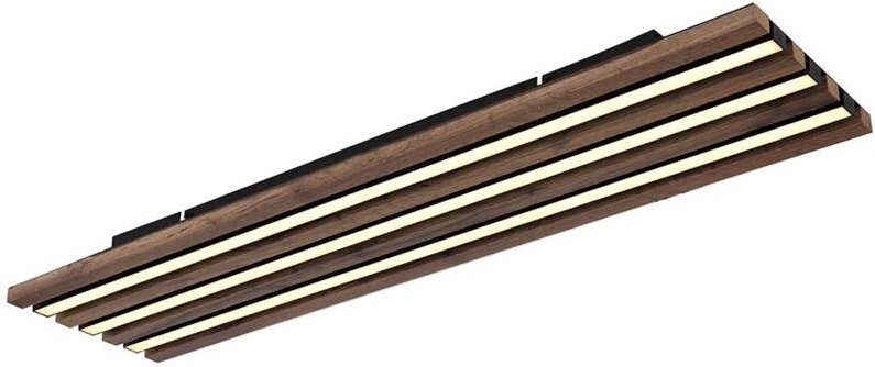 Thumbnail - Deckenlampe Deckenleuchte Holzleuchte Wohnzimmerlampe braun LED L 80 cm