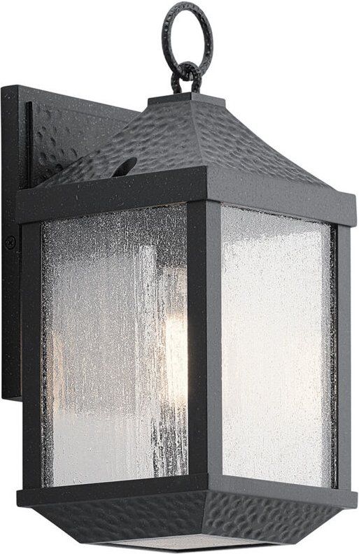 Elstead - Springfield Outdoor 1 Leichte kleine Wandlaterne, Distressed Black, IP44, E27
