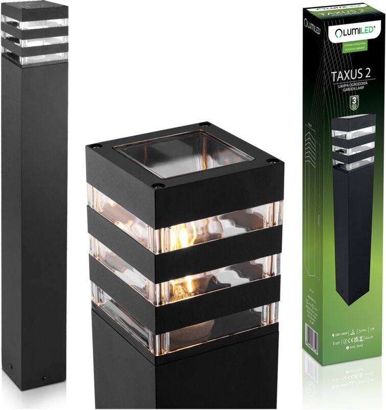 Gartenleuchte für den Außenbereich, Stehleuchte E27 LED TAXUS 2, 50 cm, LUMILED