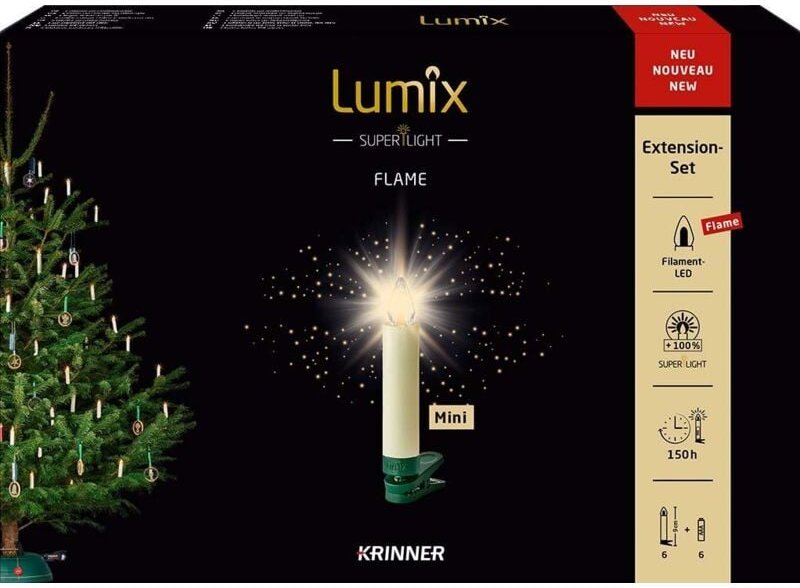 Thumbnail - Lumix SuperLight Flame Erweiterungsset 6er elfenbein Lichterketten zur jahreszeitlichen Dekoration