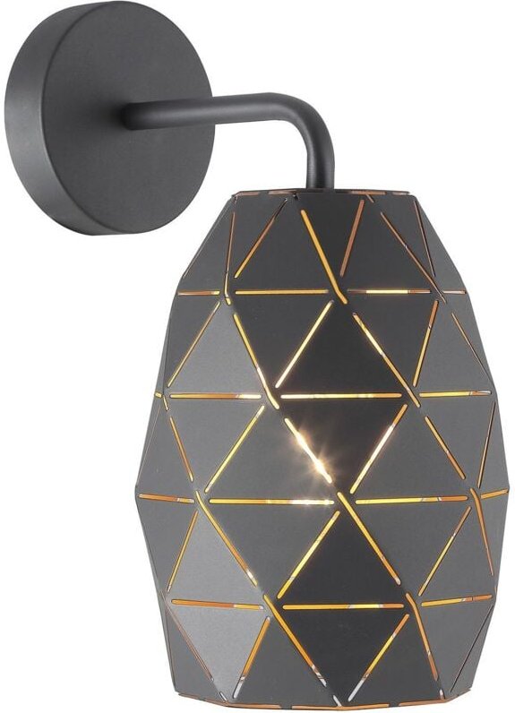 Harley - Moderne Wandlampe Graphit, Gold, Champagner 1 Licht, E27 - Italux