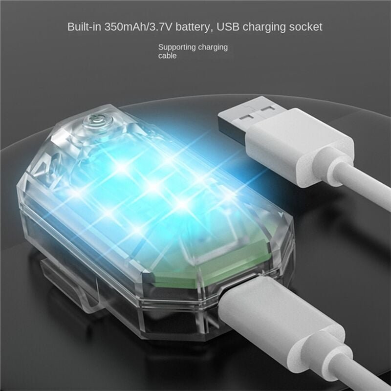 Thumbnail - 4er-Pack kabelloses LED-Blitzlicht mit hoher Helligkeit, 7 Farben, über USB wiederaufladbare Blinklichter, Signallicht f...
