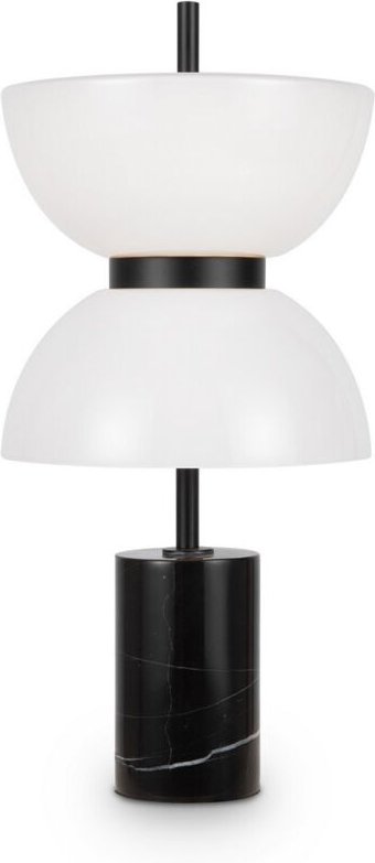 Maytoni Kyoto Moderne integrierte LED-Tischlampe, Schwarz, 3000 K, 350 lm, weißer Schirm