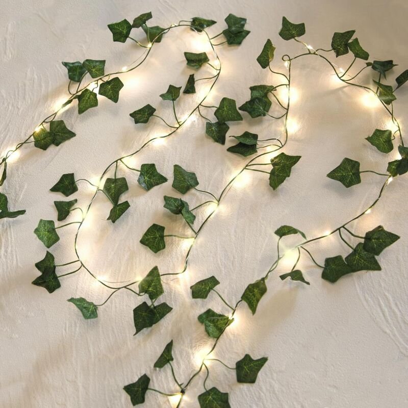 Lichterkette, 10 m, 100 LEDs, batteriebetrieben, für Schlafzimmer, Wand, Garten, Party, Hochzeit (Warmweiß)