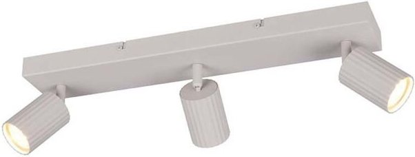 Deckenleuchte Deckenlampe Wohnzimmerlampe Metall grau 3-flammig schwenkbar L50cm