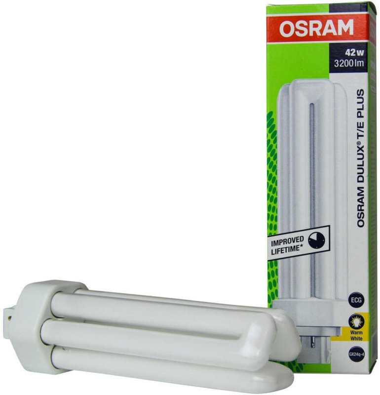 Osram - Kompaktleuchtstofflampe dulux t/e plus - GX24q, 830 Warmweiß - 42W
