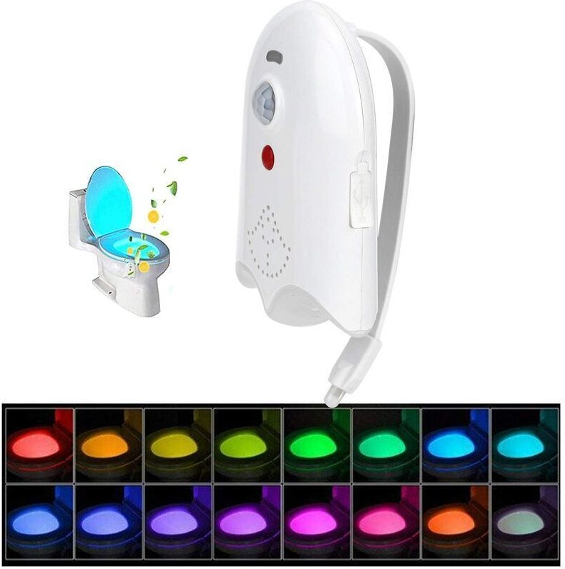 Leuchtendes Toiletten-Nachtlicht mit Bewegungssensor, wiederaufladbare Toilettenlampe über USB, Aromatherapie-Toilettens...