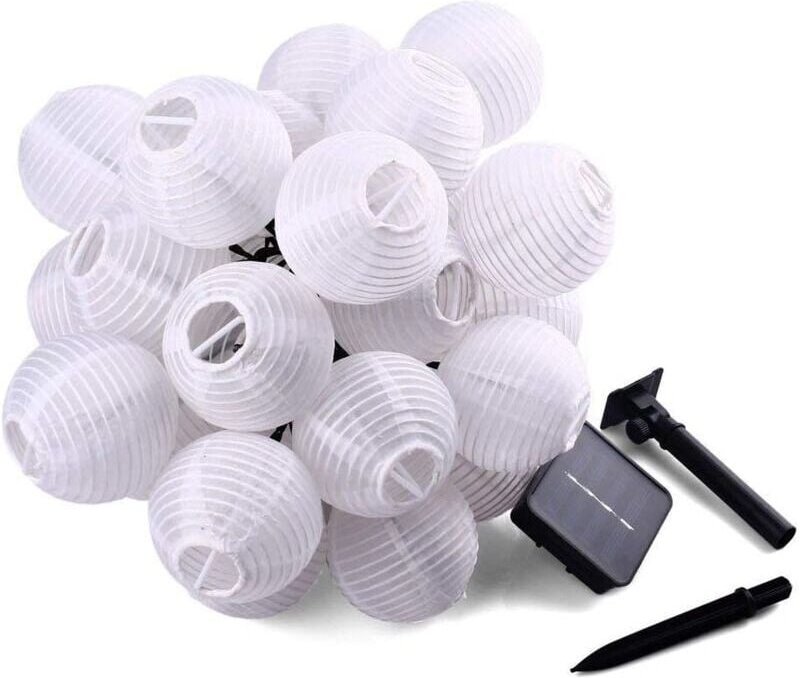 Solar-Lichterkette für den Außenbereich, 6 m, 30 LEDs, wasserdicht, 2 Modi, für Garten, Bäume, Terrasse, Hochzeit, Party...