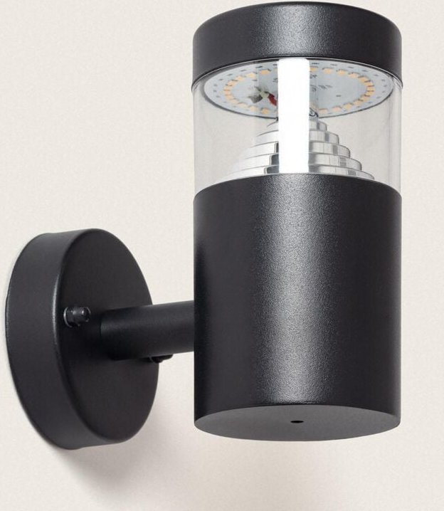 Iluzzia - LED-Wandleuchte Außen 6W Edelstahl Inti Black 4000K Neutralweiß