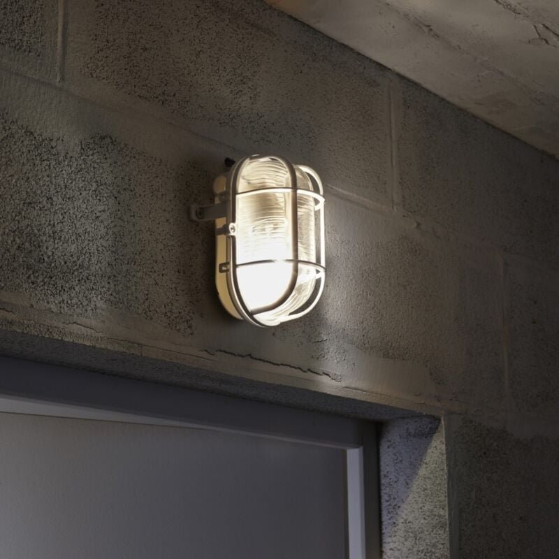 Bullauge mit Netz, E27, oval, max 60 W Centrale Brico