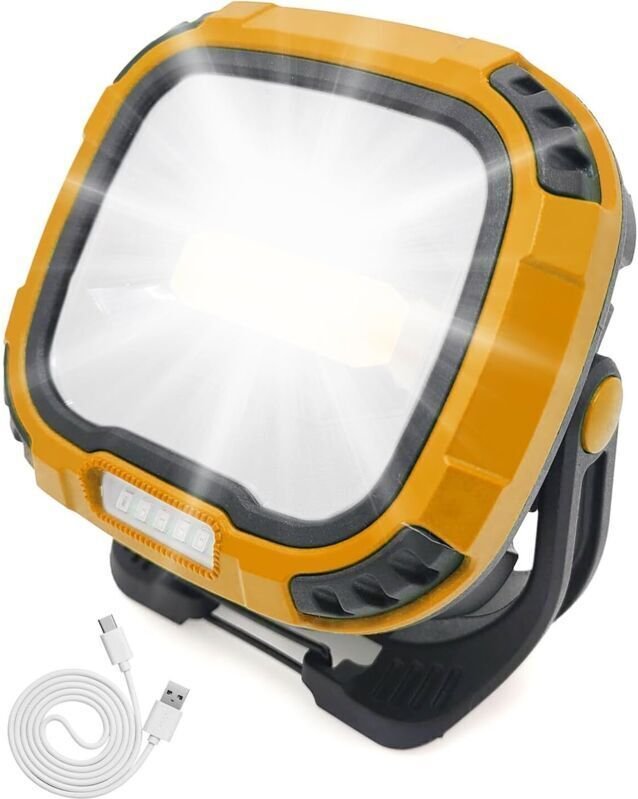 50-W-LED-Arbeitsleuchte mit Akku, 5 Modi, 4 Helligkeitsstufen, 4500 lm, tragbare Arbeitsleuchte mit Displayfunktion