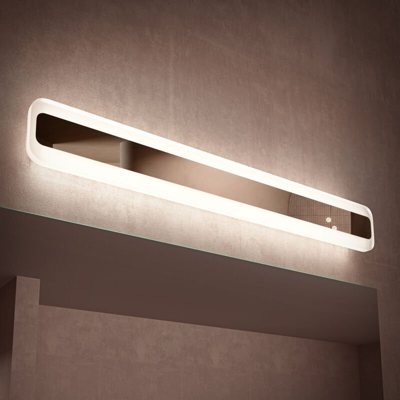 Spiegelleuchte 60cm led Badlampe Spiegellampe, 3000K-6000K Badezimmer Lampe 3 Farben Dimmbar Schminkleuchte Chrom 20W Lu...