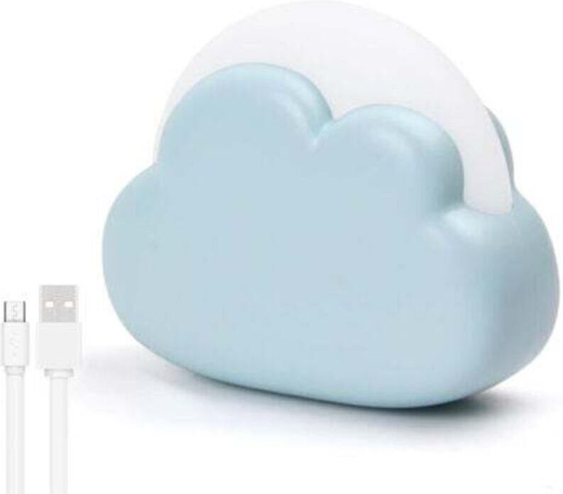 Wiederaufladbares Kindernachtlicht, LED-Babynachtlicht aus Kunststoff, Wolkenmotiv, 4 Modi, tragbare Nachtlampe, Nachtti...