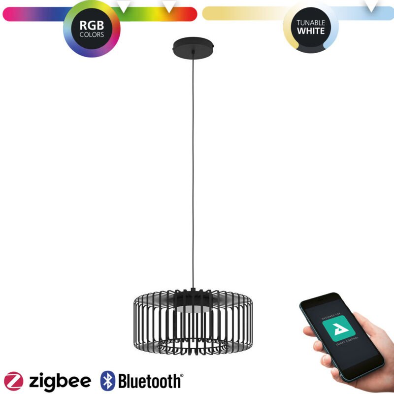Thumbnail - Connect led Pendelleuchte Ginestrone-Z schwarz 45 x 110 cm Deckenlampen & Kronleuchter - Eglo