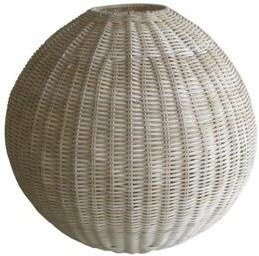 Kugel-Kronleuchter aus natürlichem Rattan cmø37h37
