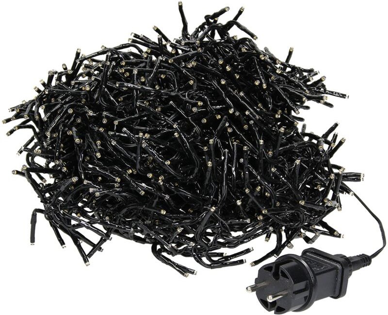 ECD Germany LED Cluster Lichterkette 11m, 1512 LEDs Warmweiß, mit Timer und 8 Leuchtmodi, strombetrieb, IP44 Innen/Außen...