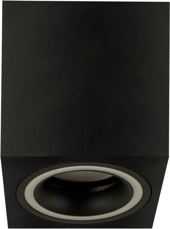 INDI D GU10 schwarze quadratische Röhren-Aufbau-Deckenleuchte