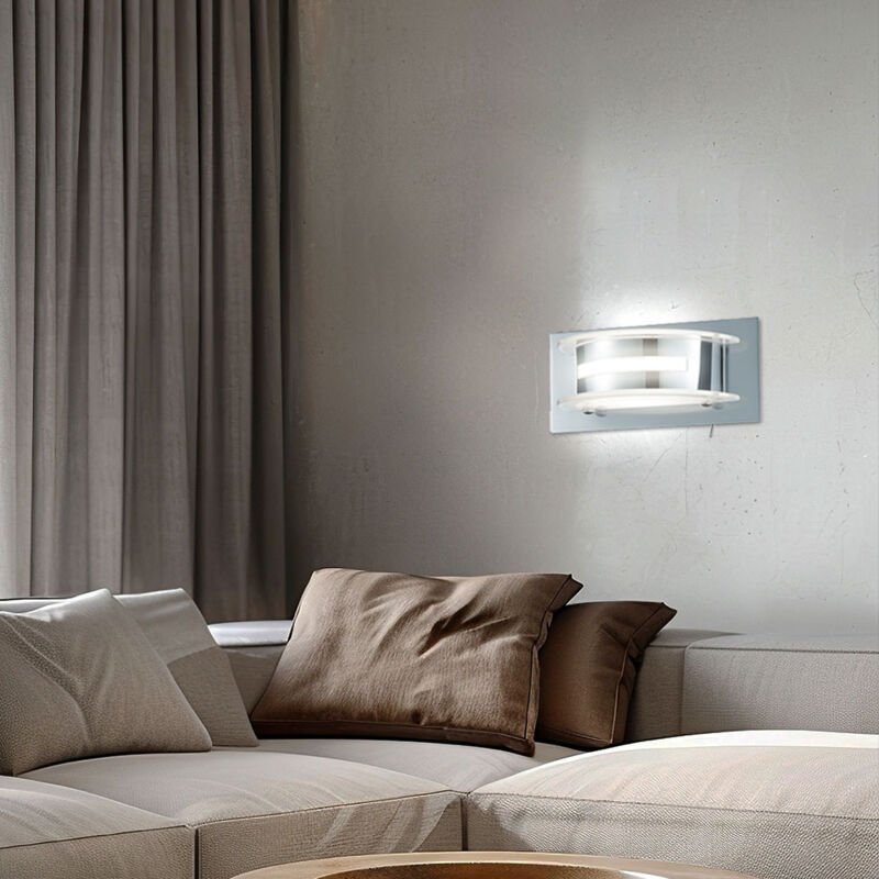 5 Watt cob-led Design Wand Lampe Leuchte Metall Chrom Schalter modern Trio 222070106