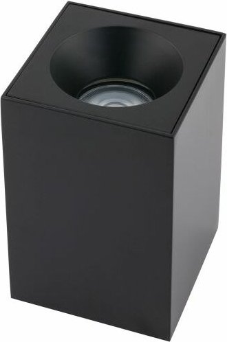 Schwarzer Deckenstrahler Aluminium Glas IP54 GU10