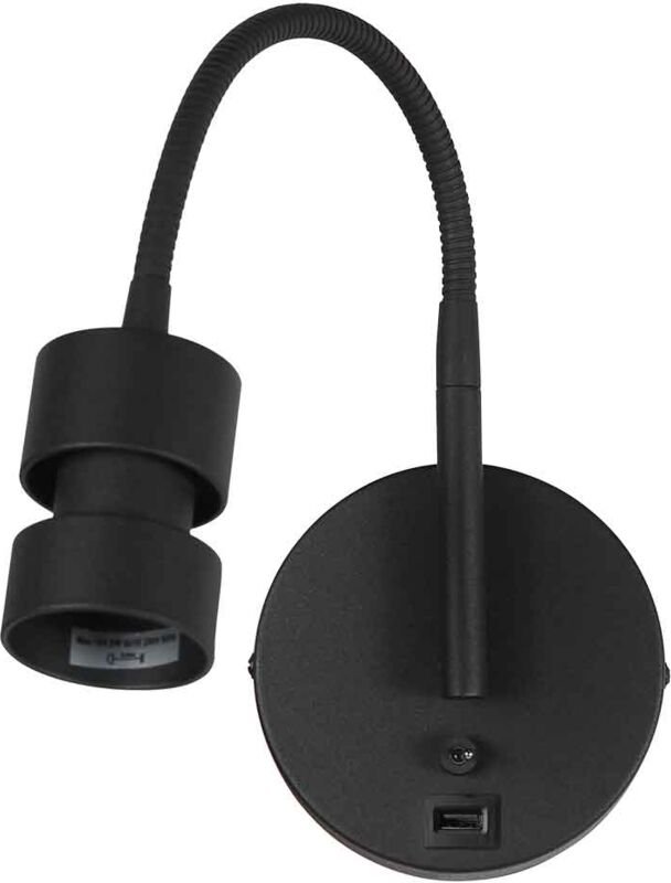 Wandleuchte - Upround - schwarz - metall - bettlampe - - Mexlite