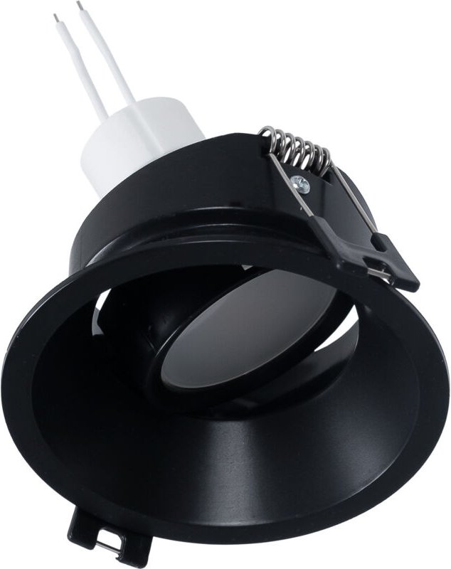 Einbaustrahler-Set Ø93mm (schwarz) + GU10-Glühbirne 5,4W +