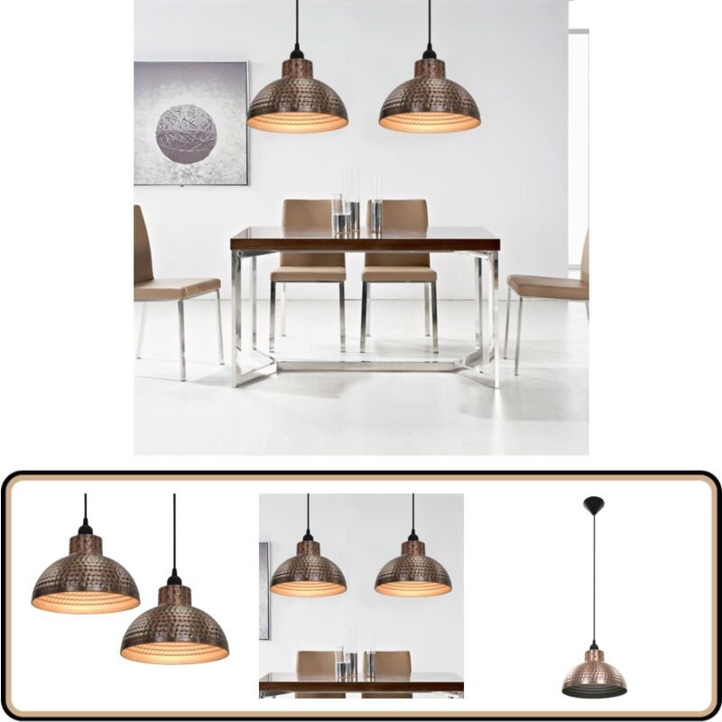 Vidaxl - Deckenleuchten 2 stk halbkugelförmig kupferfarben - Kupferfarbene Deckenleuchte - Moderne Lampe - Metalllampe -...