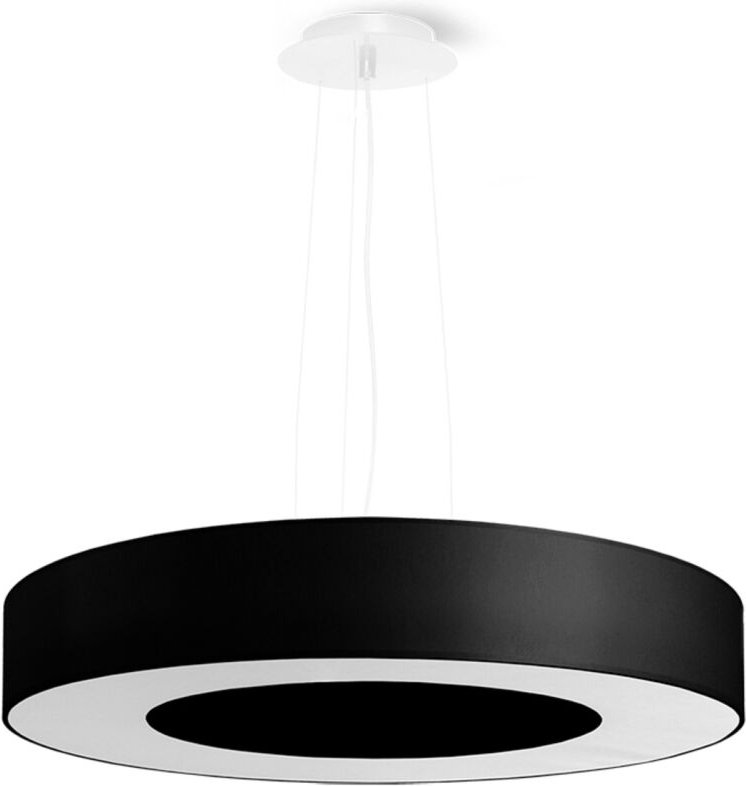 Cylindrical Pendant Light Black 50cm E27 Zylindrische Pendelleuchte Schwarz 50cm E27