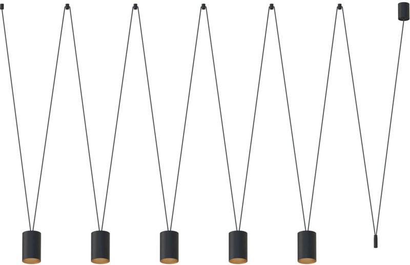 Hängelampe MORE 5 GU10 R50 SCHWARZ NOWODVORSKI 7817