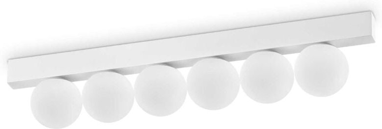 Ideal Lux - ping pong 6-flammige Kugel-Deckenleuchte, Weiß, 1500 lm, 3000 k
