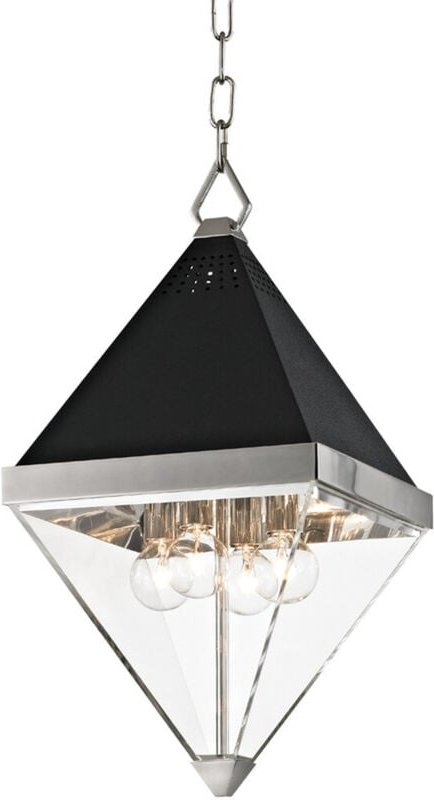 Coltrane 4-flammige Pendelleuchte Poliertes Nickel, Acryl