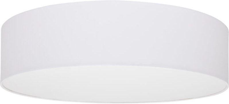 Weiße Deckenleuchte 50 cm TONDO, Schirm aus Stoff und Plexiglas, E27