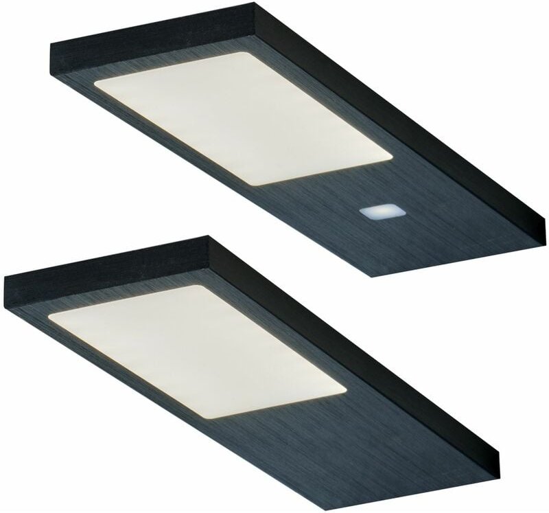 Gamma - led Küchen Unterbauleuchte 2x4 w, Küchenleuchte Noir, warmweiß - Schwarz