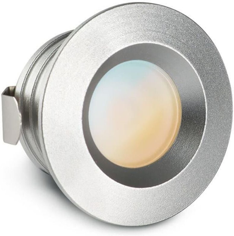 Einbaustrahler Mini flach Torino 3W IP44 durchverbindbar - Lichtfarbe: CCT 2700K-5500K - Farbe: silber
