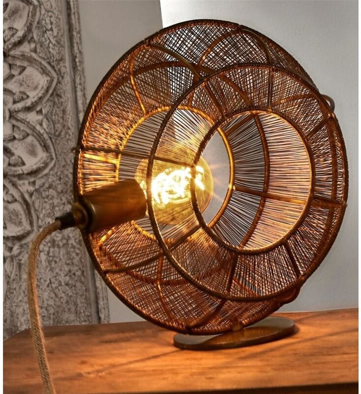 Galeno Tischleuchte in Antikgold mit Kabel, 33 cm, 32 x 15 x 33 cm