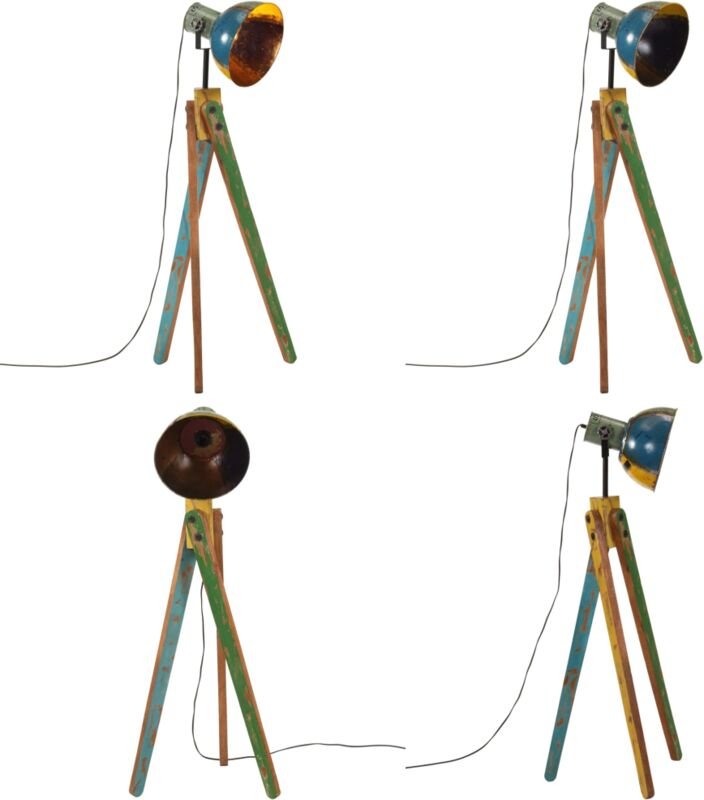 Stehleuchte 25 W Mehrfarbig 45x45x120 cm E27 - Industrielampen - Stehlampe - Wohnraumleuchte - Vintagelampe - Designlamp...