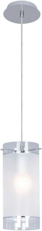 Italux Vigo - Moderne hängende Pendelleuchte Chrome 1 Light mit Matt Shade, E27