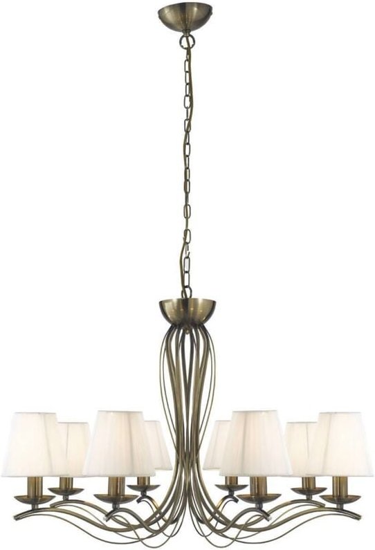 Searchlight Andretti - 8 Leichte mehrarmige Kronleuchter in antikem Messing, E14