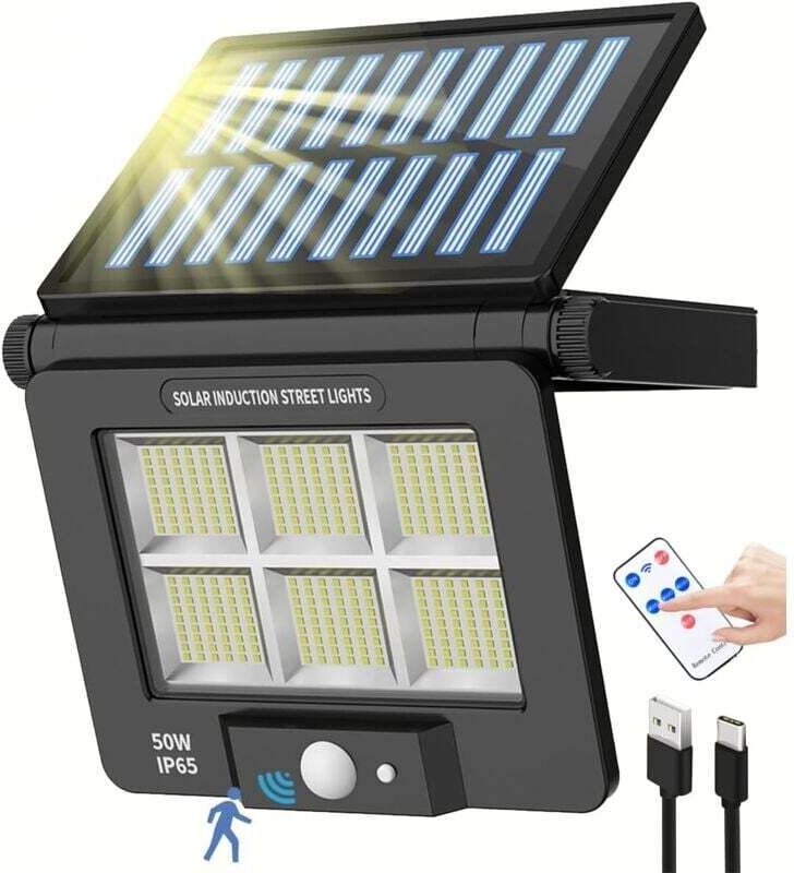 Wasserdichte Solar-Gartenleuchten, Solar-Außenleuchten, Solar-Straßenleuchten, induktive Solar-Straßenleuchten mit 3 Mod...