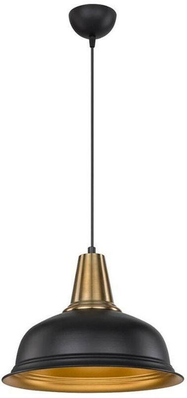Tezeta - Rena Pendelleuchte ASZ1341 schwarzes Metall mit goldener Innenausstattung