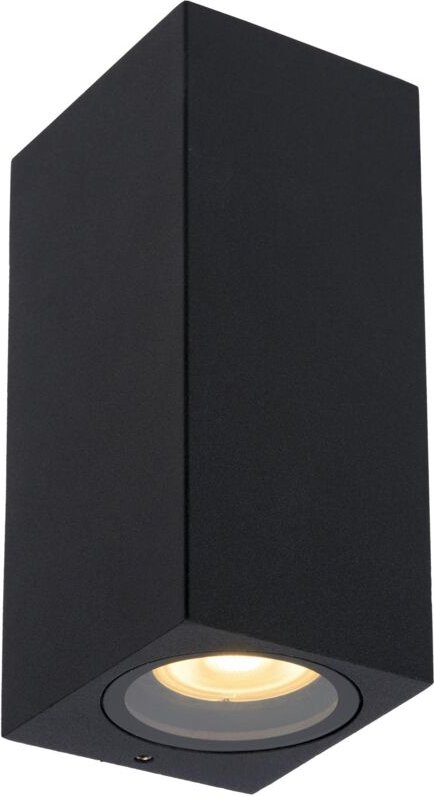 Lucide - zaro - Wandstrahler / Wandleuchte Innen/Außen - 2xGU10 - IP44 - Schwarz