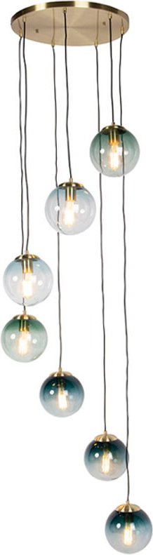 Smarte Hängelampe Messing 7-flammig inkl. Wifi ST64 - Pallon