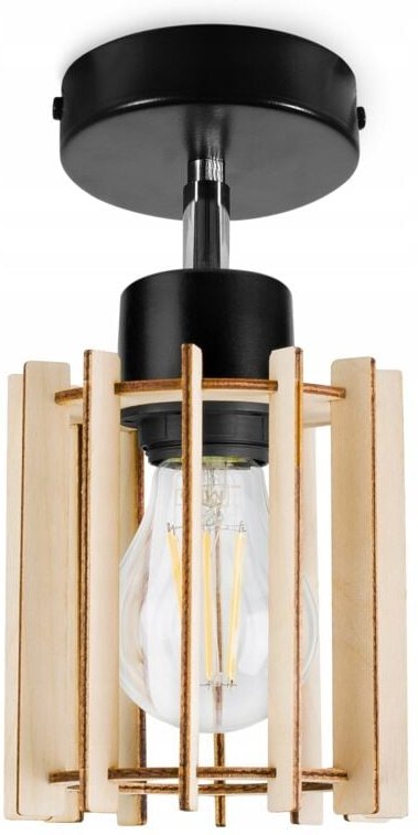 Thumbnail - Moderne Led-Deckenleuchte Aus Holz