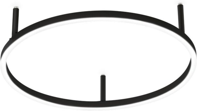 Ideal Lux - oracle slim 50 cm nicht dimmbar 4000 k rund integrierte LED-Halbdeckenleuchte schwarz