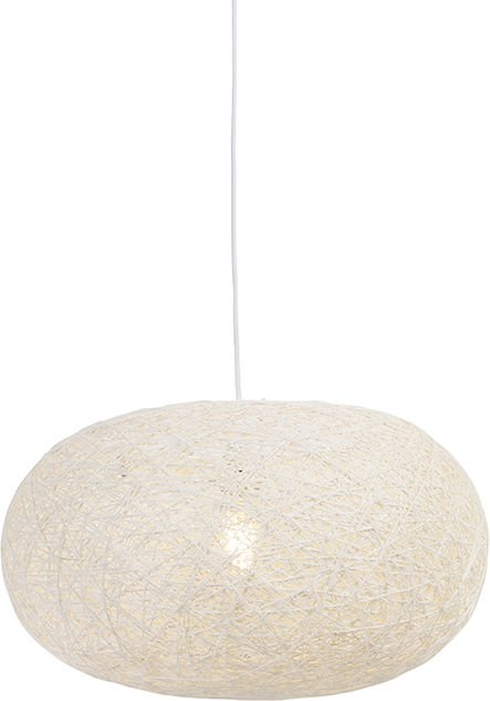 Ländliche Hängelampe weiß 50 cm - Corda Flat