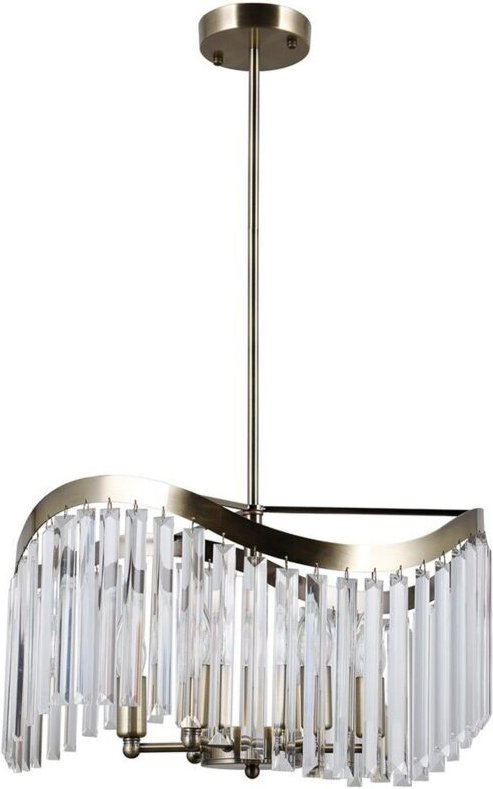 Sabrig - Stilisierter hängender Anhänger Antikbronze 6 Licht, E14 - Italux