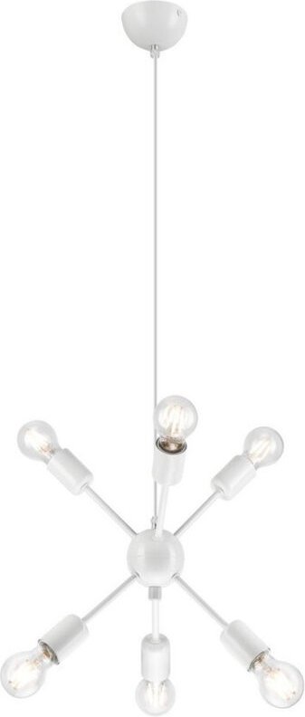 Lamkur Lighting - Lamkur Ruby Contemporary Mehrarm-Pendel-Deckenleuchte Weiß, 6x E27
