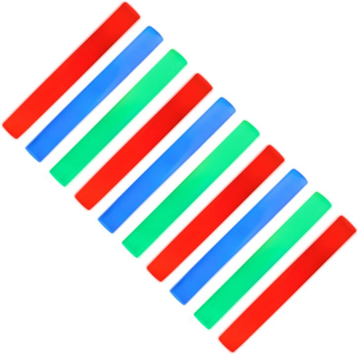 Leuchtstäbe Schaumstoff, led, 10er Set, 6 Effekte, für Partys & Hochzeiten, Partyleuchtstab 40 cm lang, weiß - Relaxdays